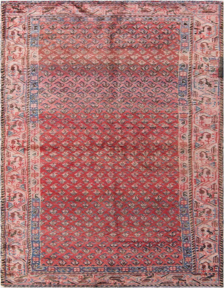 Detail image of 3' 10 x 9' 6 Hand Knotted Ultra Vintage Persian Wool Runner Rug