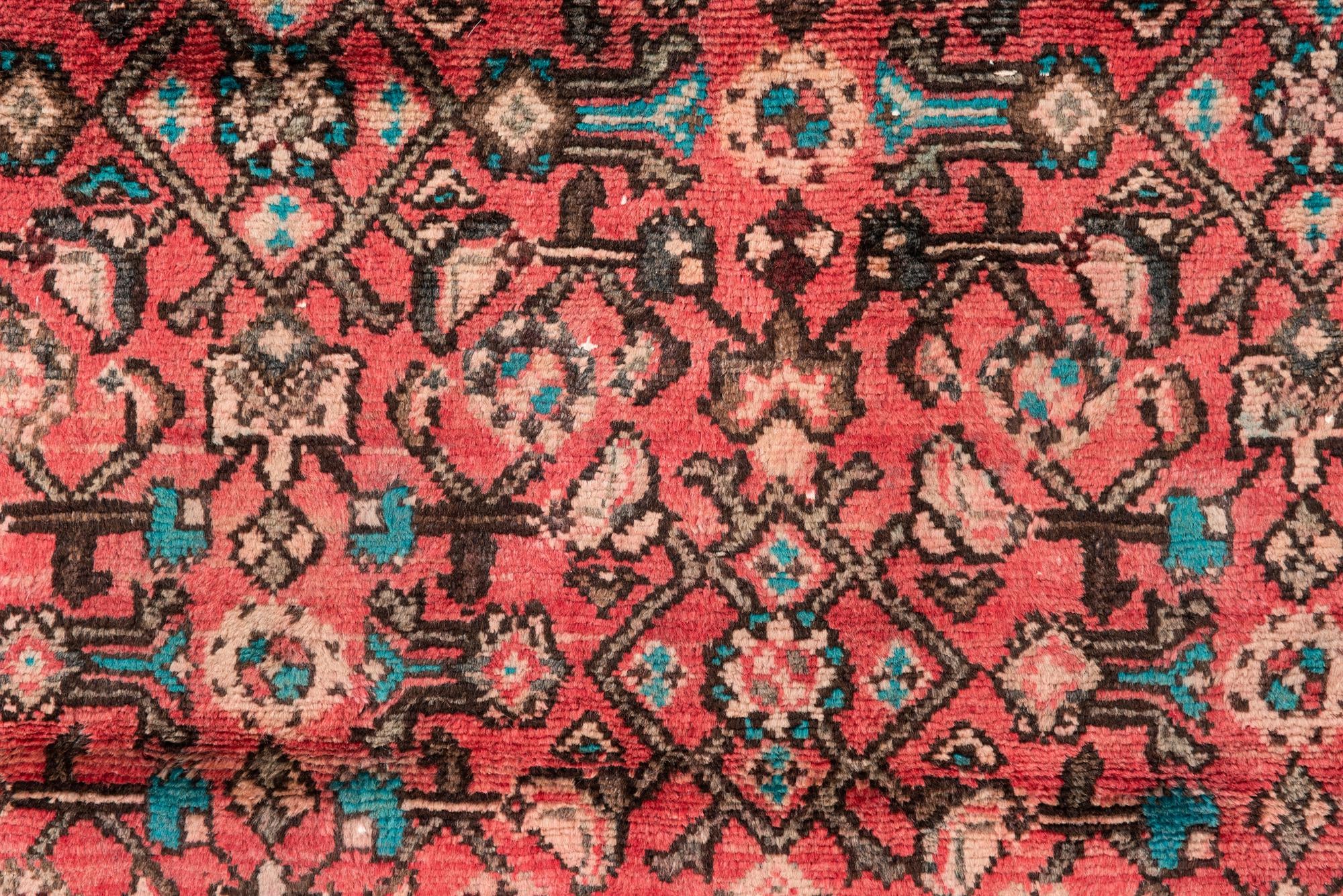 3' 2 x 9' 7 Hand Knotted Ultra Vintage Persian Wool Runner Rug