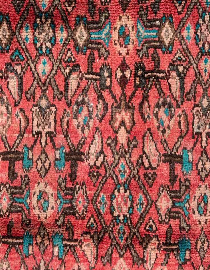 Detail image of 3' 2 x 9' 7  Hand Knotted Ultra Vintage Persian Wool Runner Rug