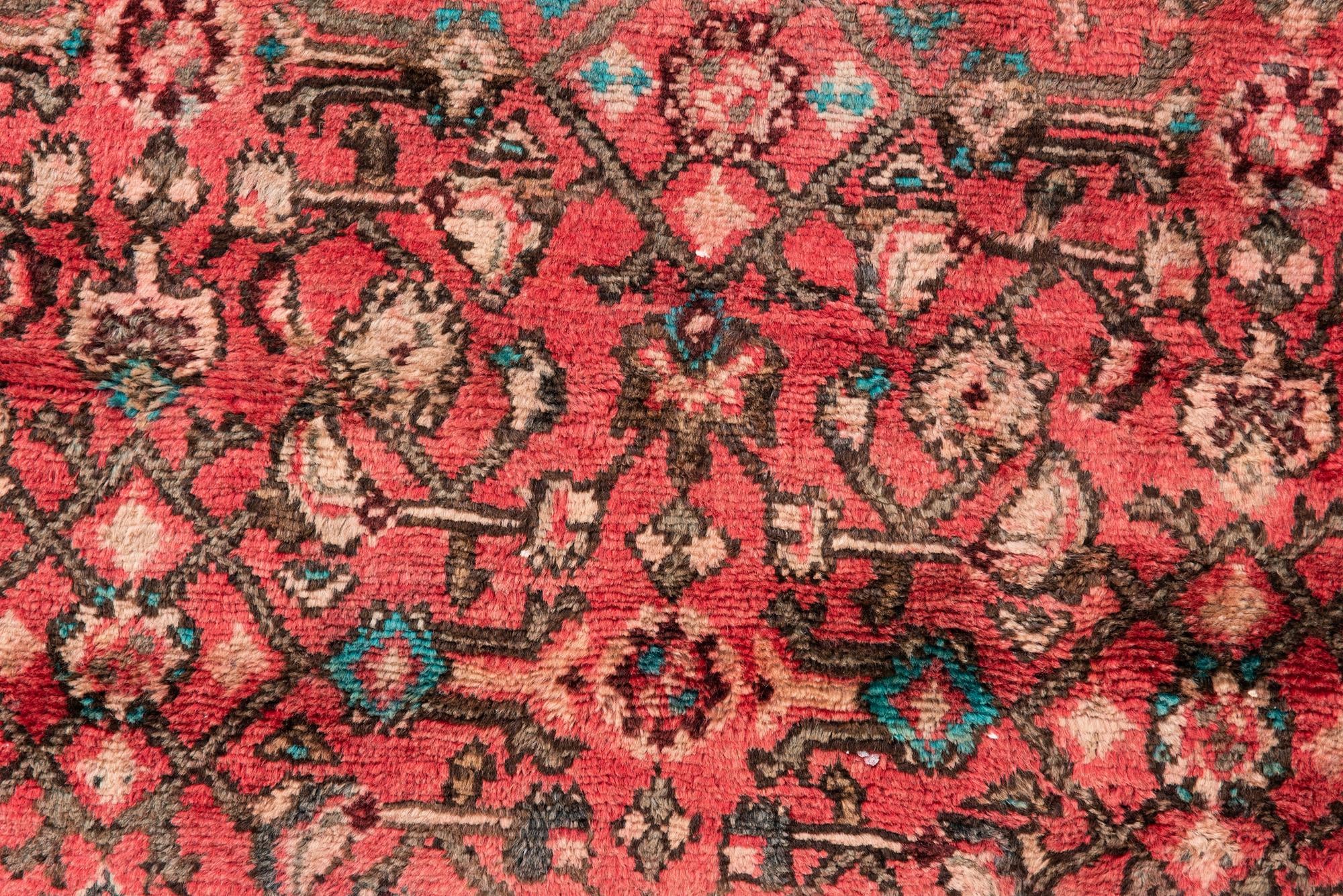 3' 2 x 9' 7 Hand Knotted Ultra Vintage Persian Wool Runner Rug