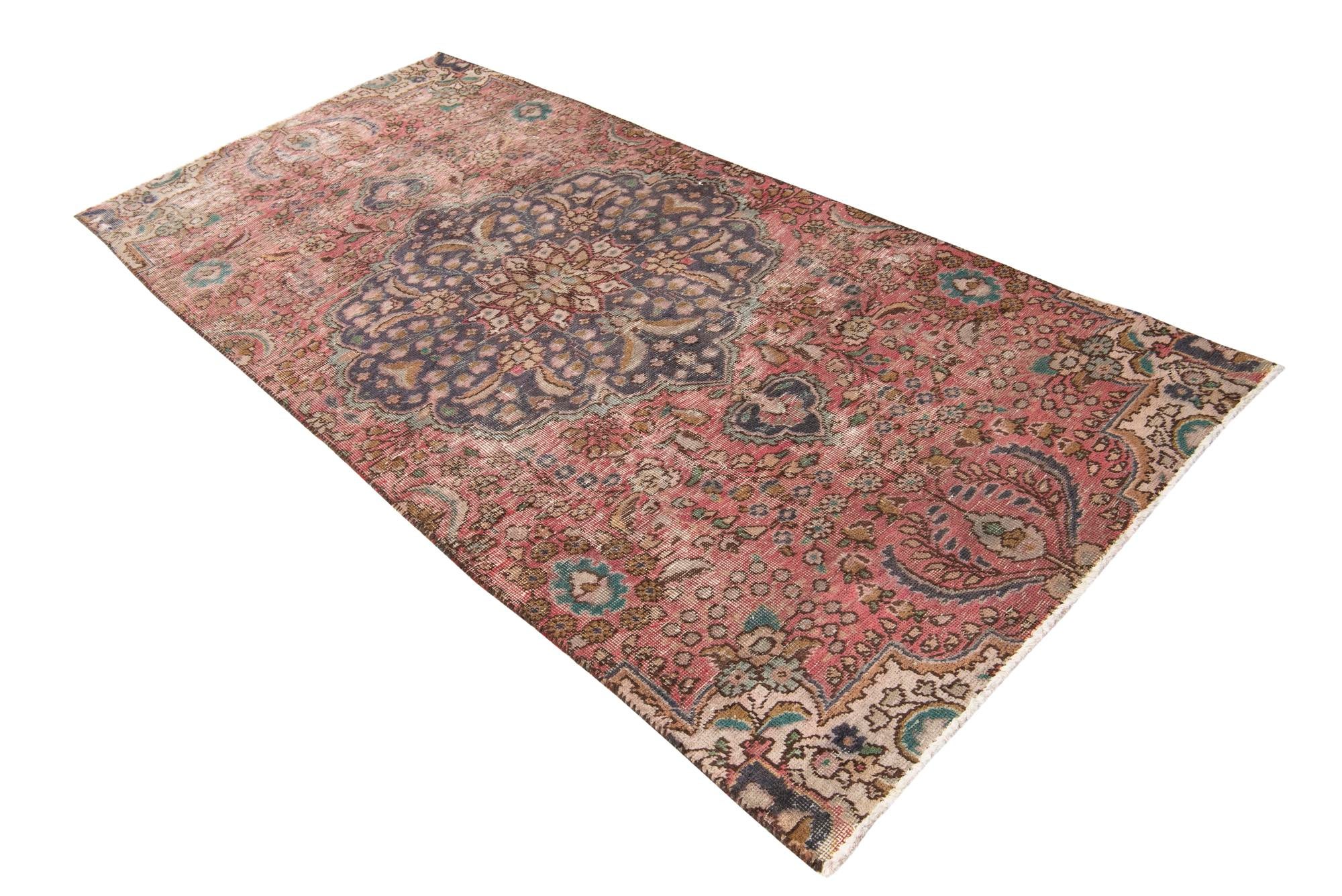 3' 10 x 8' 1 Hand Knotted Ultra Vintage Persian Wool Runner Rug