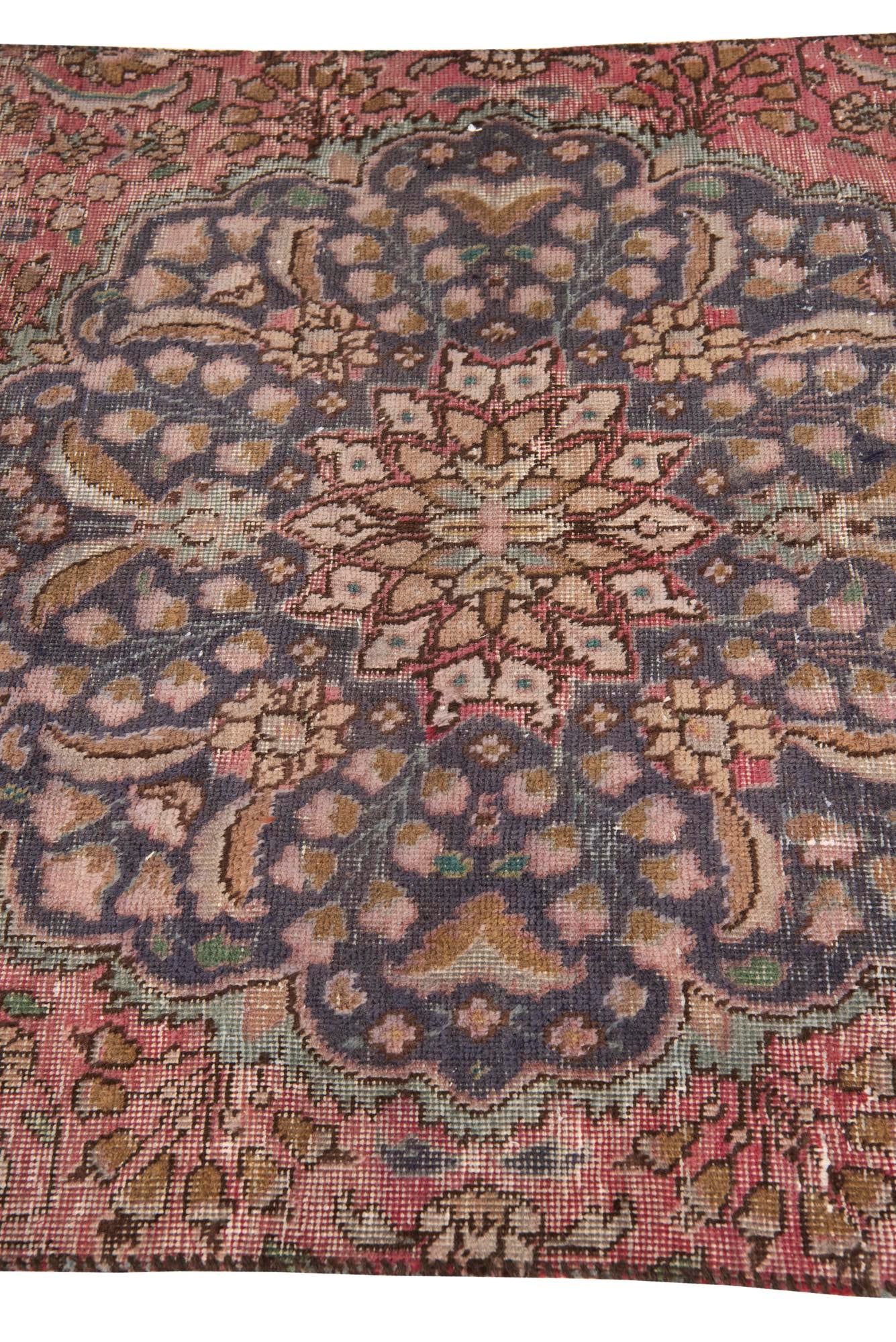 3' 10 x 8' 1 Hand Knotted Ultra Vintage Persian Wool Runner Rug