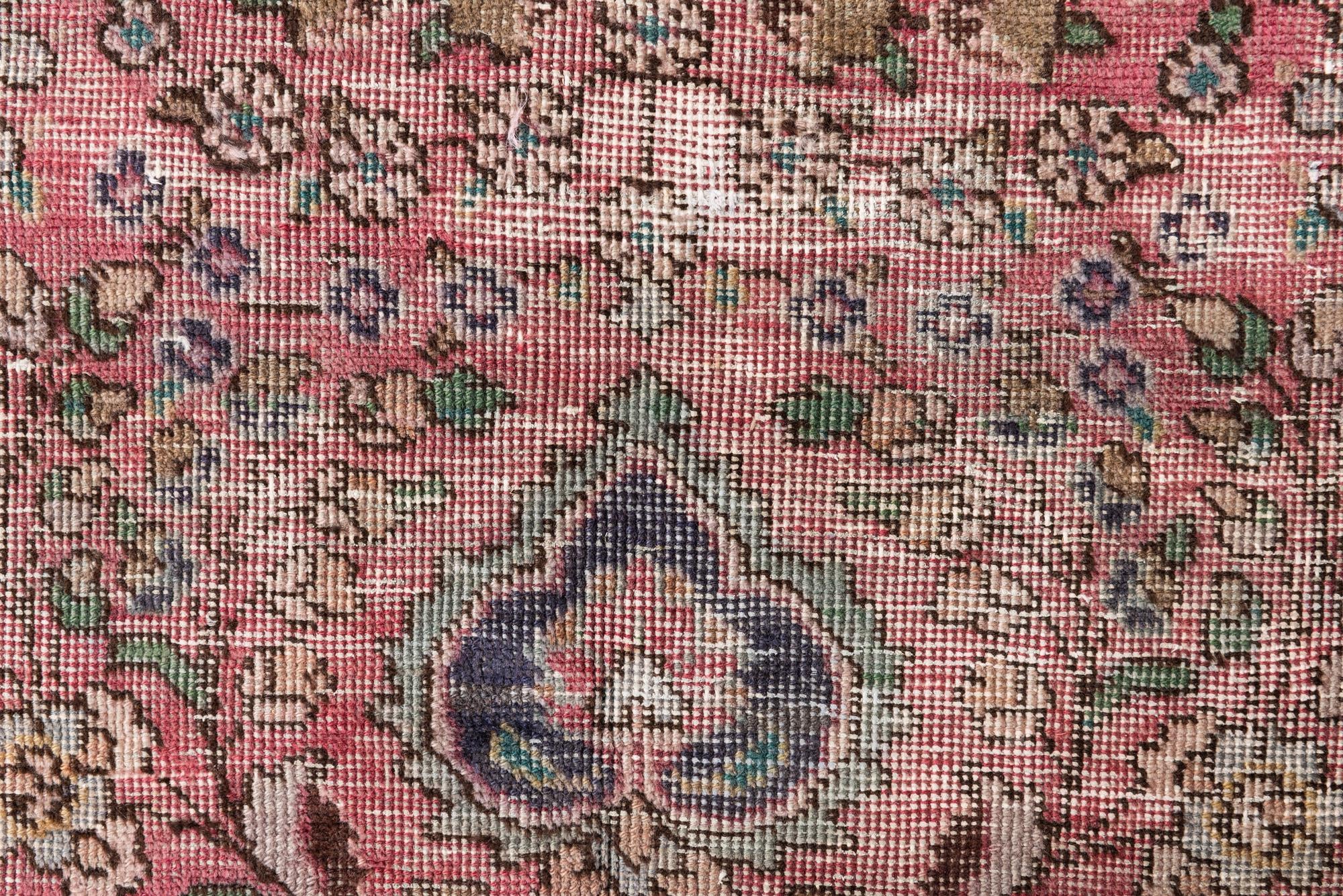 3' 10 x 8' 1 Hand Knotted Ultra Vintage Persian Wool Runner Rug