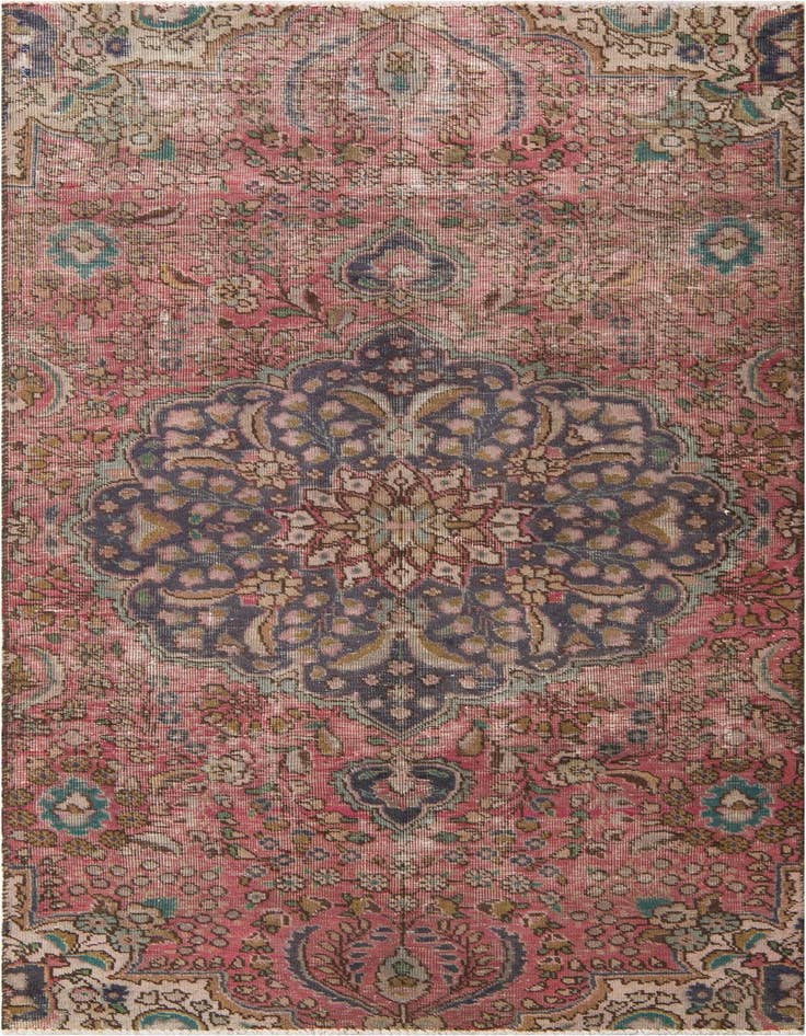 Detail image of 3' 10 x 8' 1 Hand Knotted Ultra Vintage Persian Wool Runner Rug