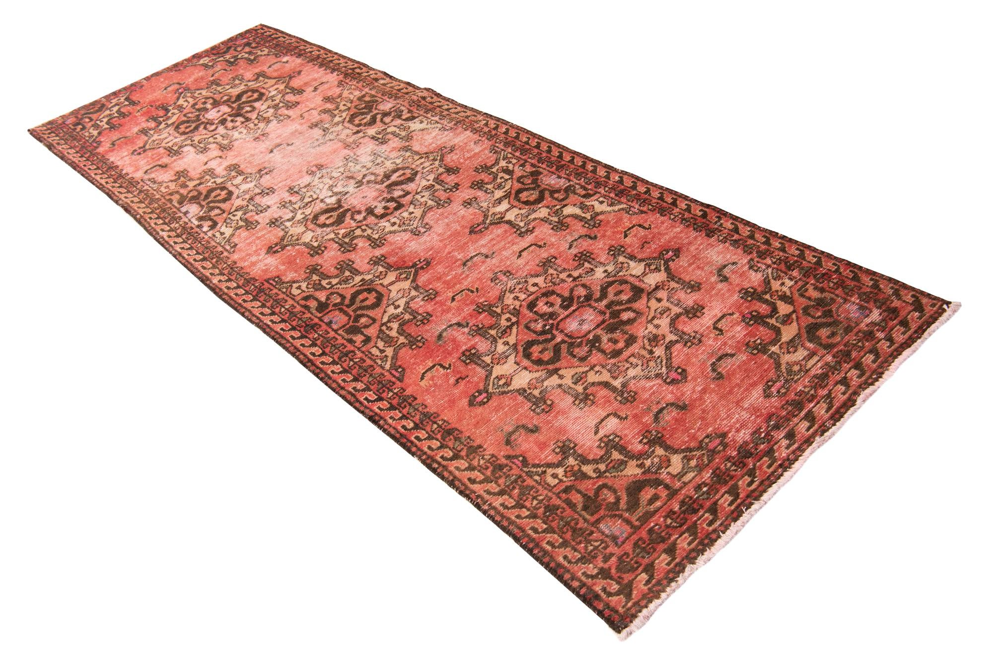 3' 2 x 9' 1 Hand Knotted Ultra Vintage Persian Wool Runner Rug