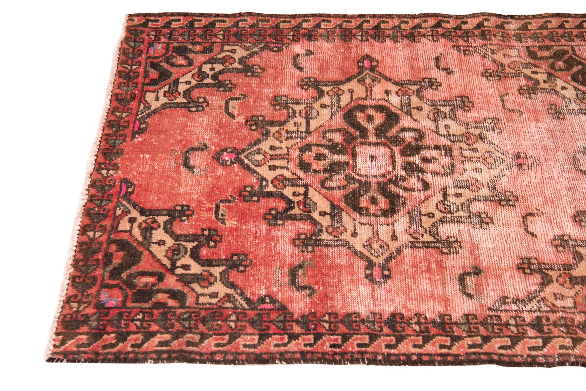 3' 2 x 9' 1 Hand Knotted Ultra Vintage Persian Wool Runner Rug