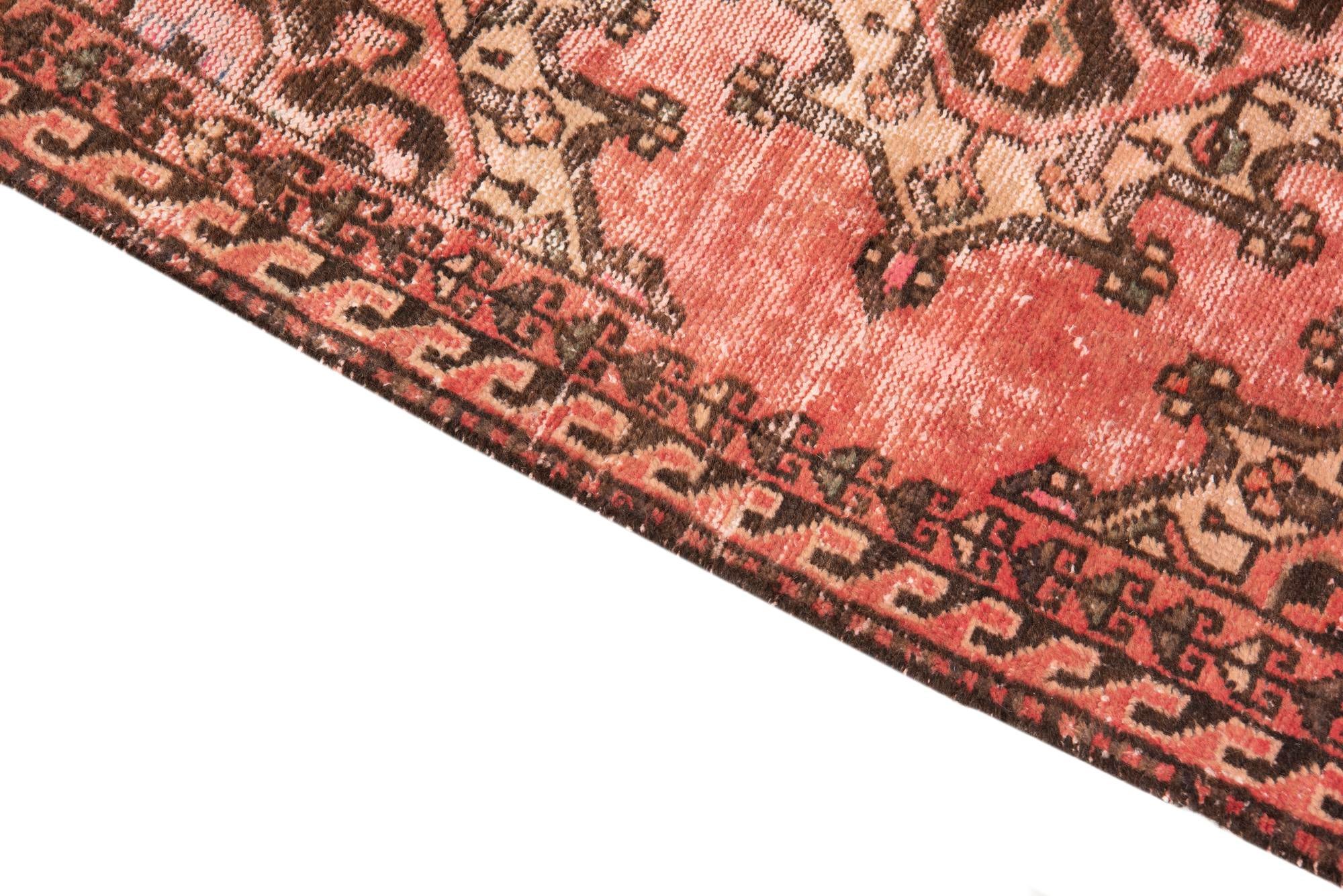 3' 2 x 9' 1 Hand Knotted Ultra Vintage Persian Wool Runner Rug