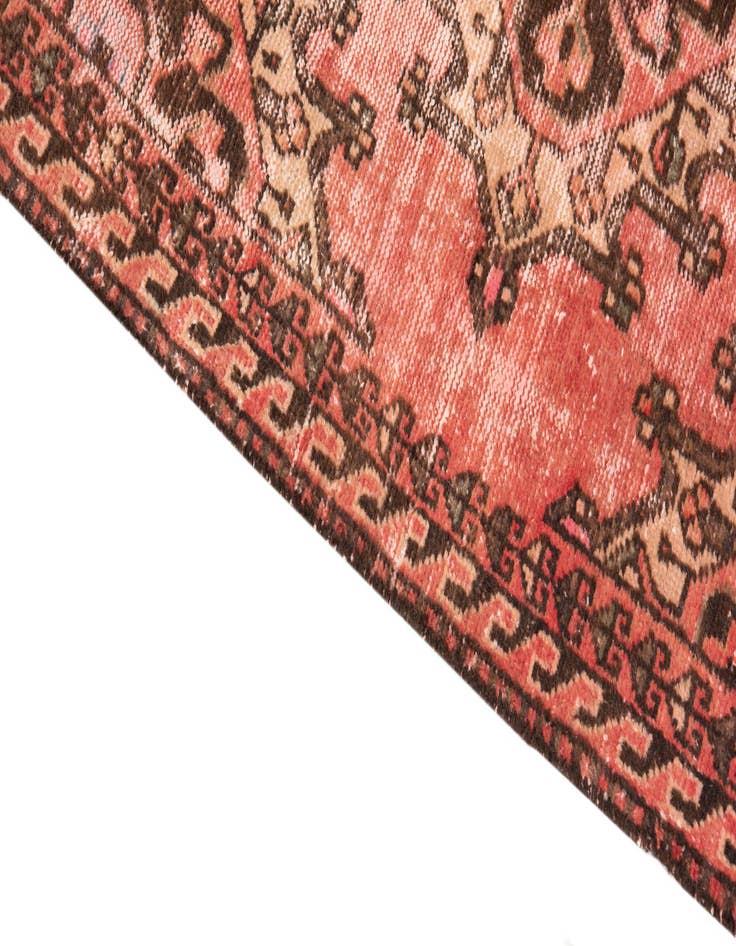 Detail image of 3' 2 x 9' 1  Hand Knotted Ultra Vintage Persian Wool Runner Rug