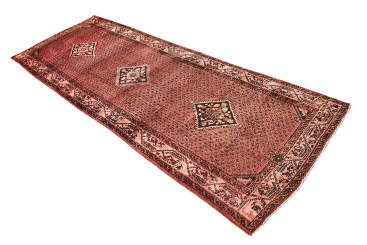 Detail image of 3' 5 x 9' 2 Hand Knotted Ultra Vintage Persian Wool Runner Rug