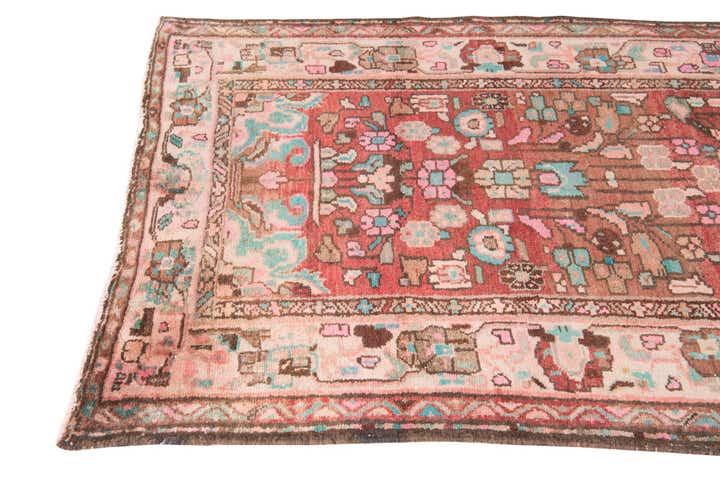3' 9 x 10' 6 Hand Knotted Ultra Vintage Persian Wool Runner Rug