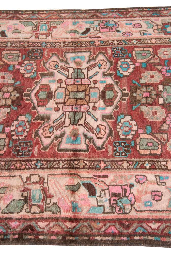 3' 9 x 10' 6 Hand Knotted Ultra Vintage Persian Wool Runner Rug