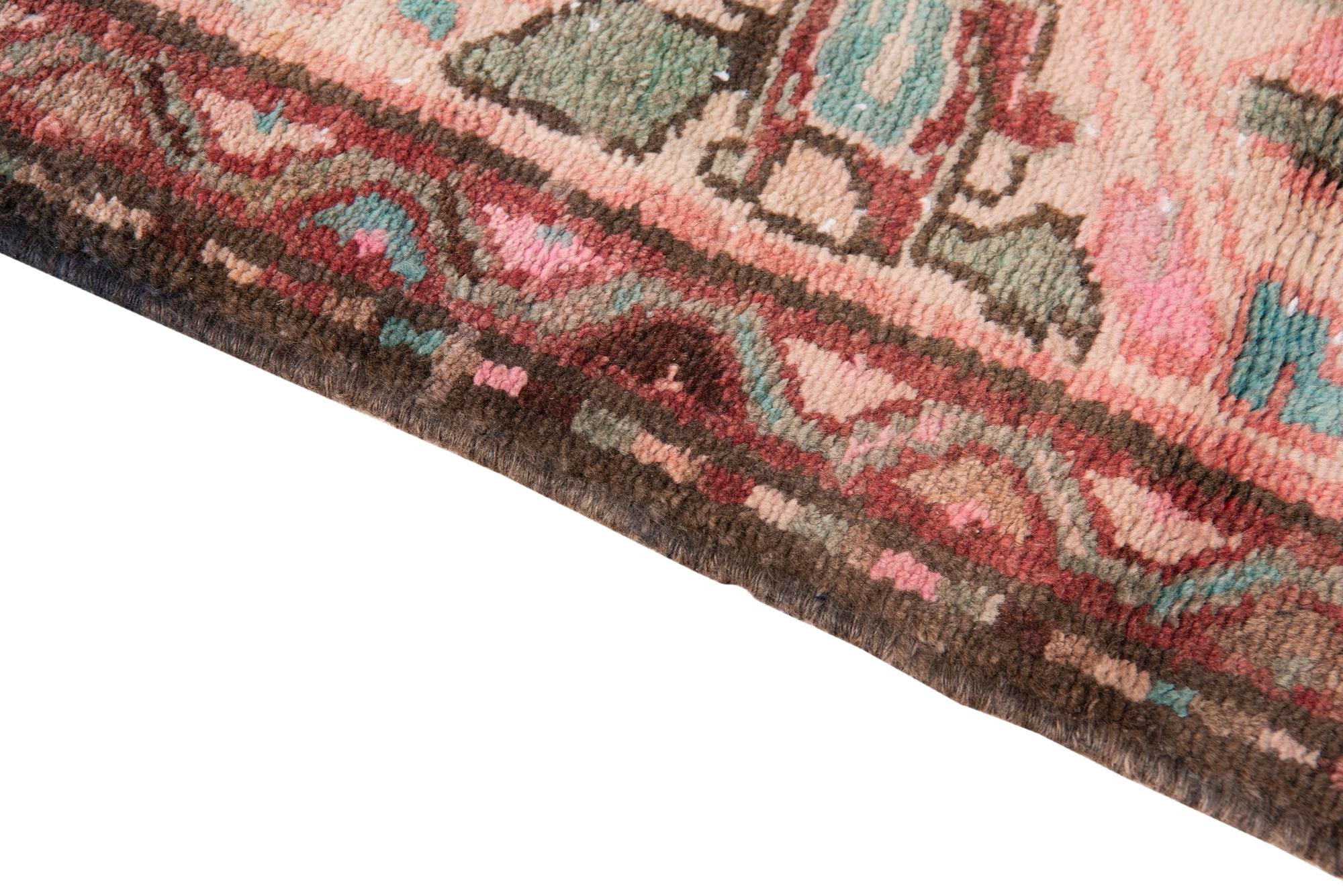 3' 9 x 10' 6 Hand Knotted Ultra Vintage Persian Wool Runner Rug