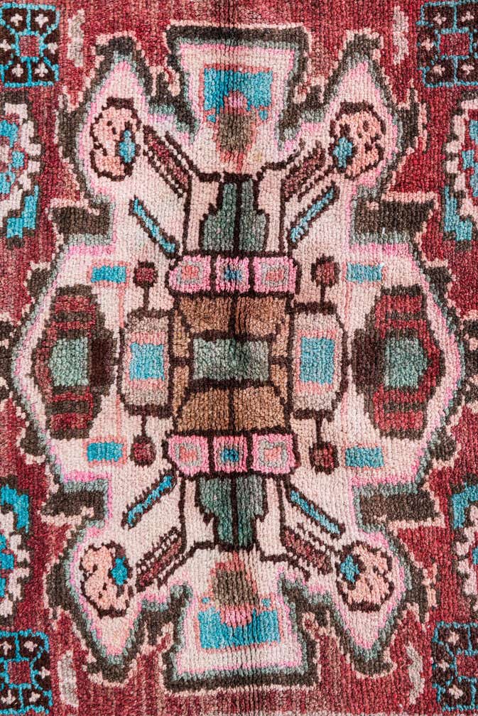 3' 9 x 10' 6 Hand Knotted Ultra Vintage Persian Wool Runner Rug
