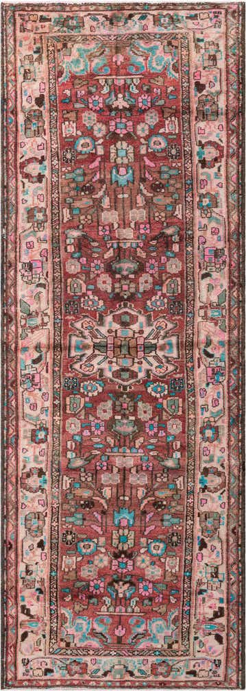 3' 9 x 10' 6 Hand Knotted Ultra Vintage Persian Wool Runner Rug