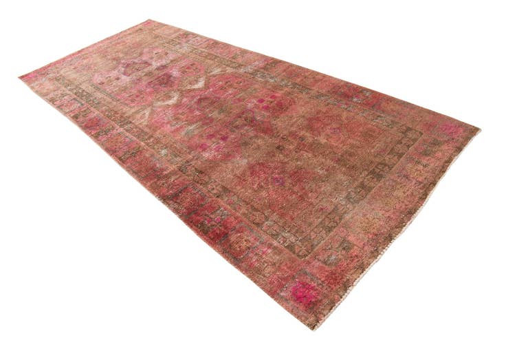 Detail image of 4' 5 x 10' 5 Hand Knotted Ultra Vintage Persian Wool Runner Rug