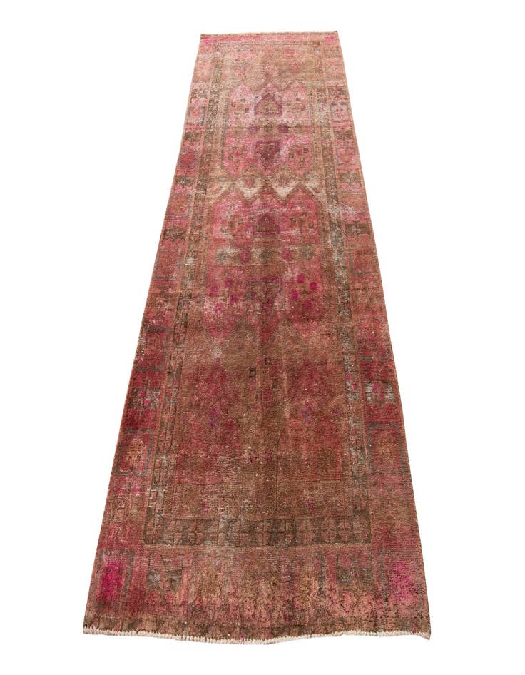 Detail image of 4' 5 x 10' 5  Hand Knotted Ultra Vintage Persian Wool Runner Rug