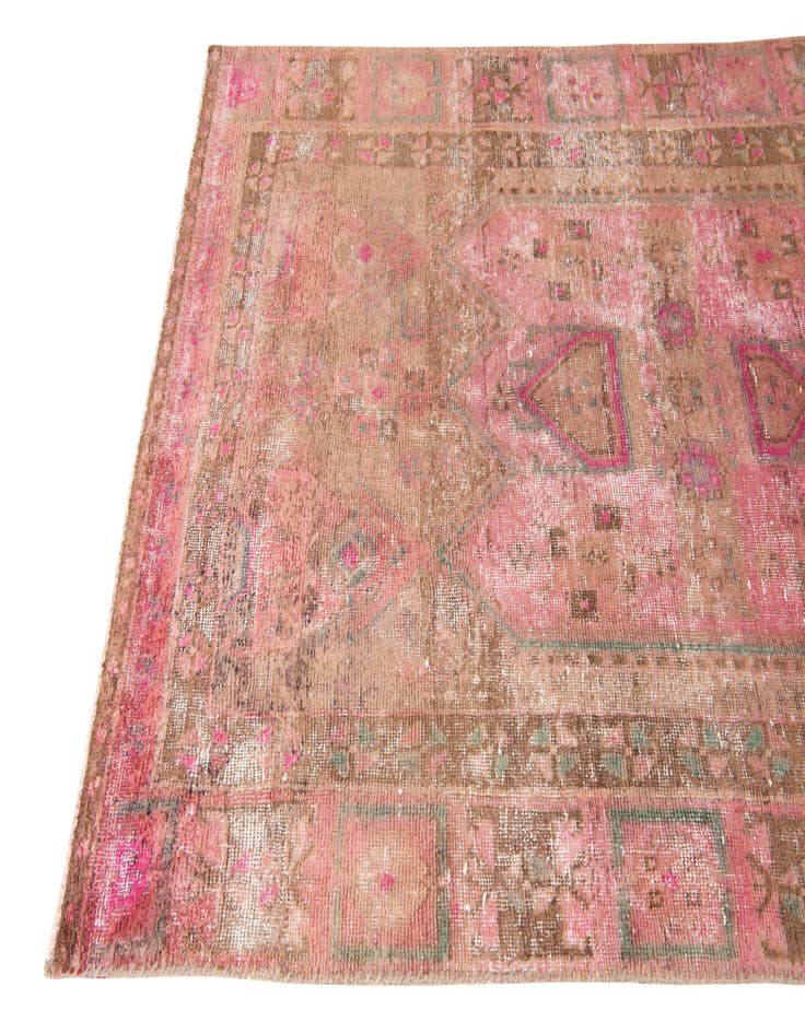 Detail image of 4' 5 x 10' 5  Hand Knotted Ultra Vintage Persian Wool Runner Rug