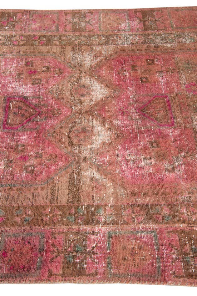 Detail image of 4' 5 x 10' 5 Hand Knotted Ultra Vintage Persian Wool Runner Rug