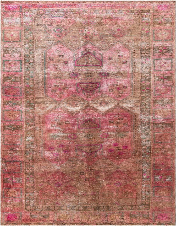 Detail image of 4' 5 x 10' 5 Hand Knotted Ultra Vintage Persian Wool Runner Rug