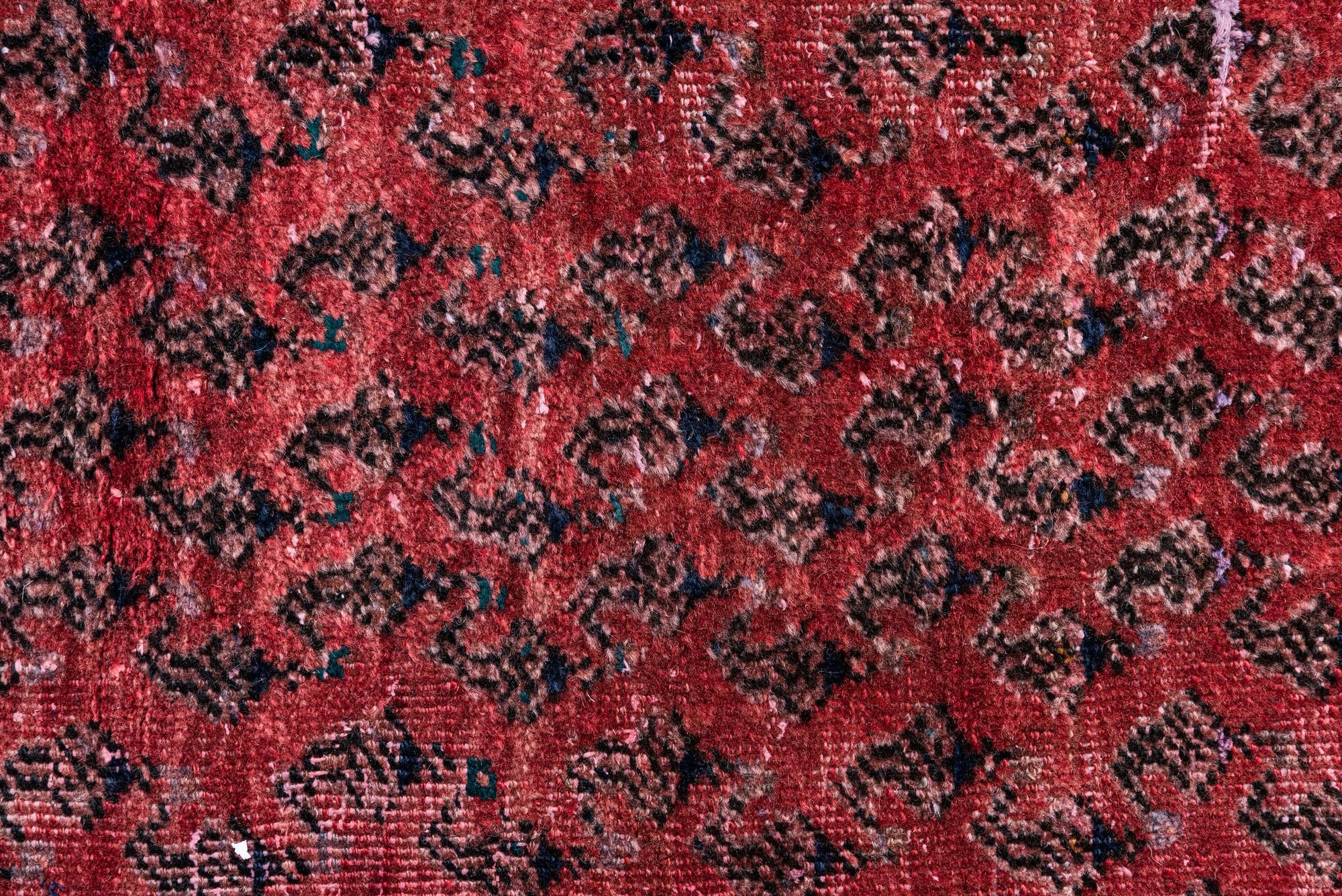 3' 9 x 9' 3 Hand Knotted Ultra Vintage Persian Wool Runner Rug