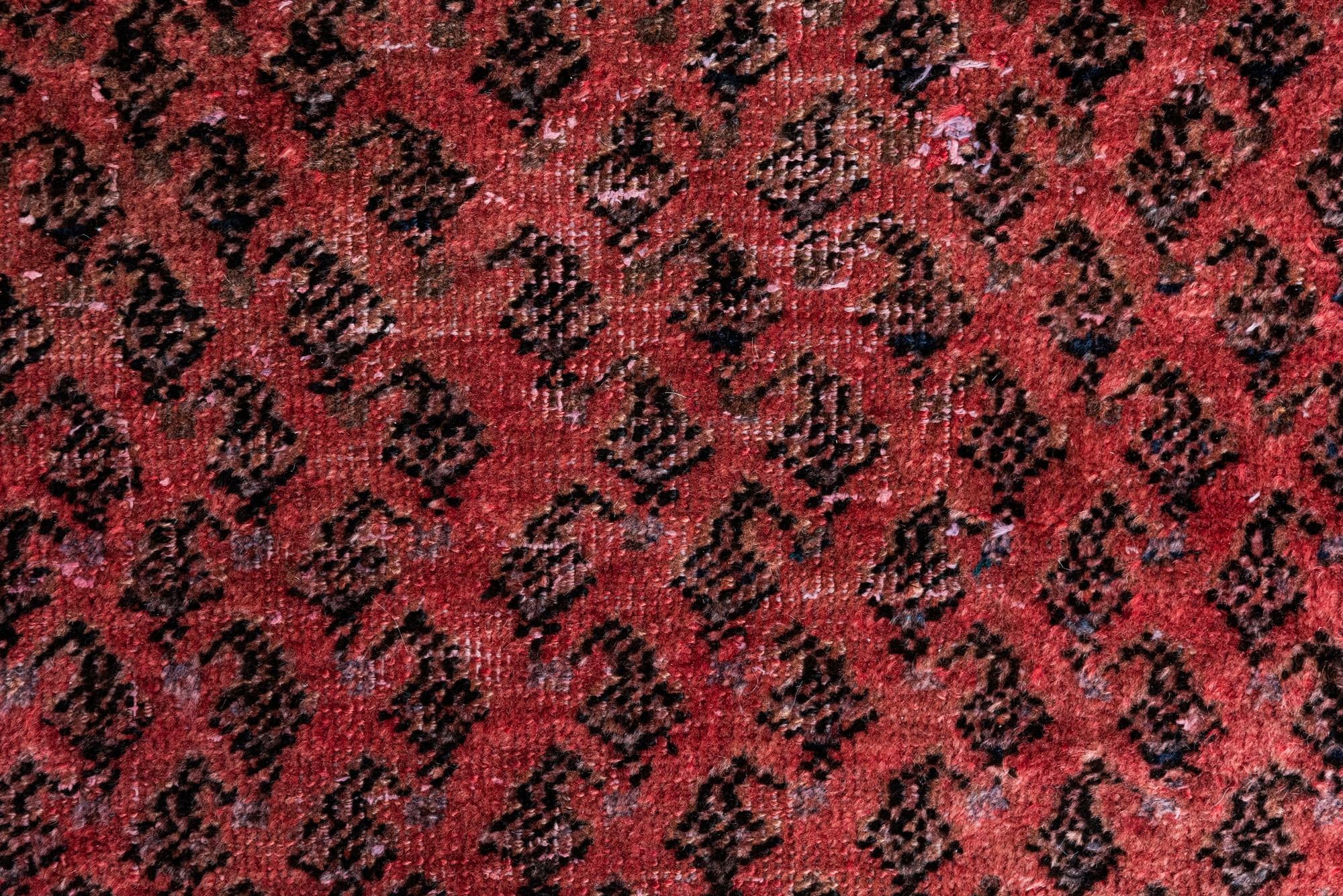 3' 9 x 9' 3 Hand Knotted Ultra Vintage Persian Wool Runner Rug
