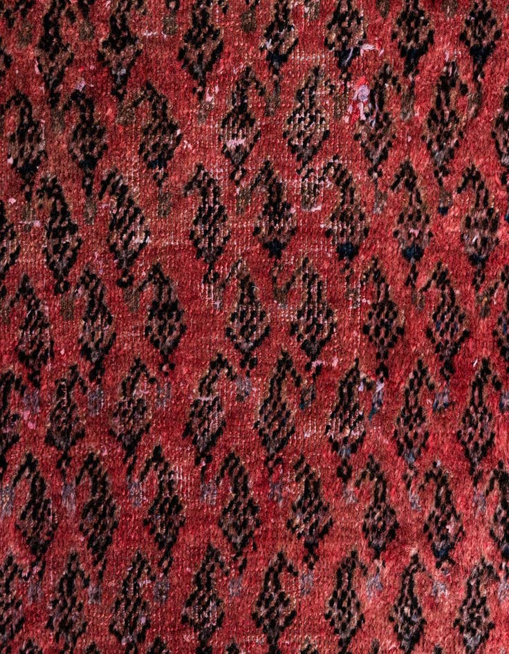 Detail image of 3' 9 x 9' 3  Hand Knotted Ultra Vintage Persian Wool Runner Rug