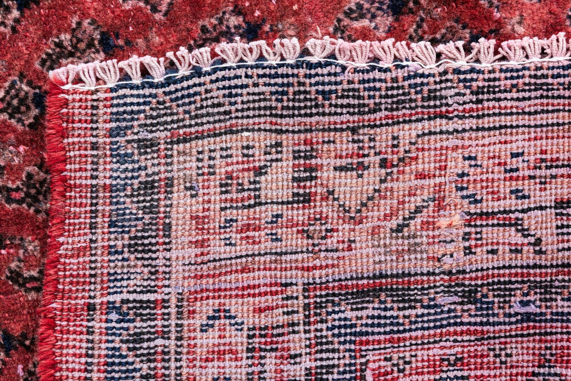 3' 9 x 9' 3 Hand Knotted Ultra Vintage Persian Wool Runner Rug