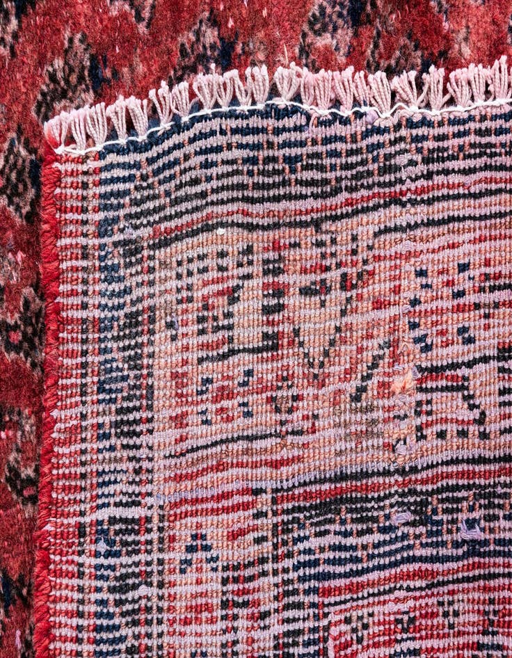 Detail image of 3' 9 x 9' 3  Hand Knotted Ultra Vintage Persian Wool Runner Rug