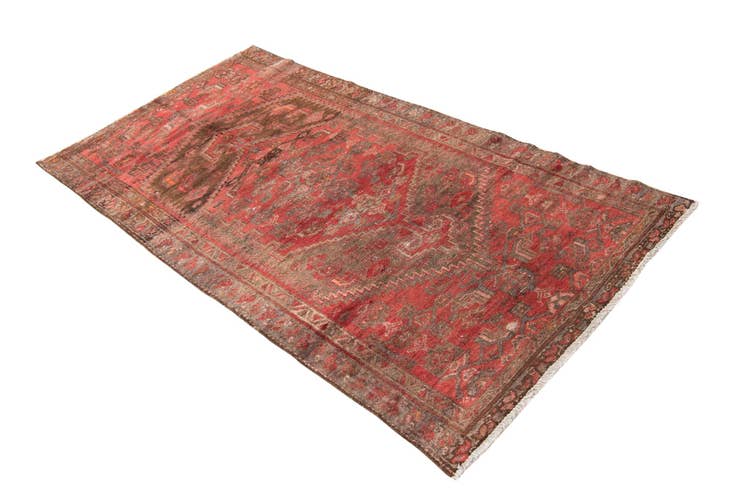 Detail image of 100cm x 195cm Hand Knotted Ultra Vintage Persian Wool Runner Rug