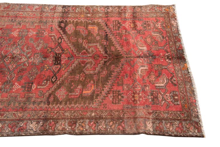 Detail image of 100cm x 195cm Hand Knotted Ultra Vintage Persian Wool Runner Rug