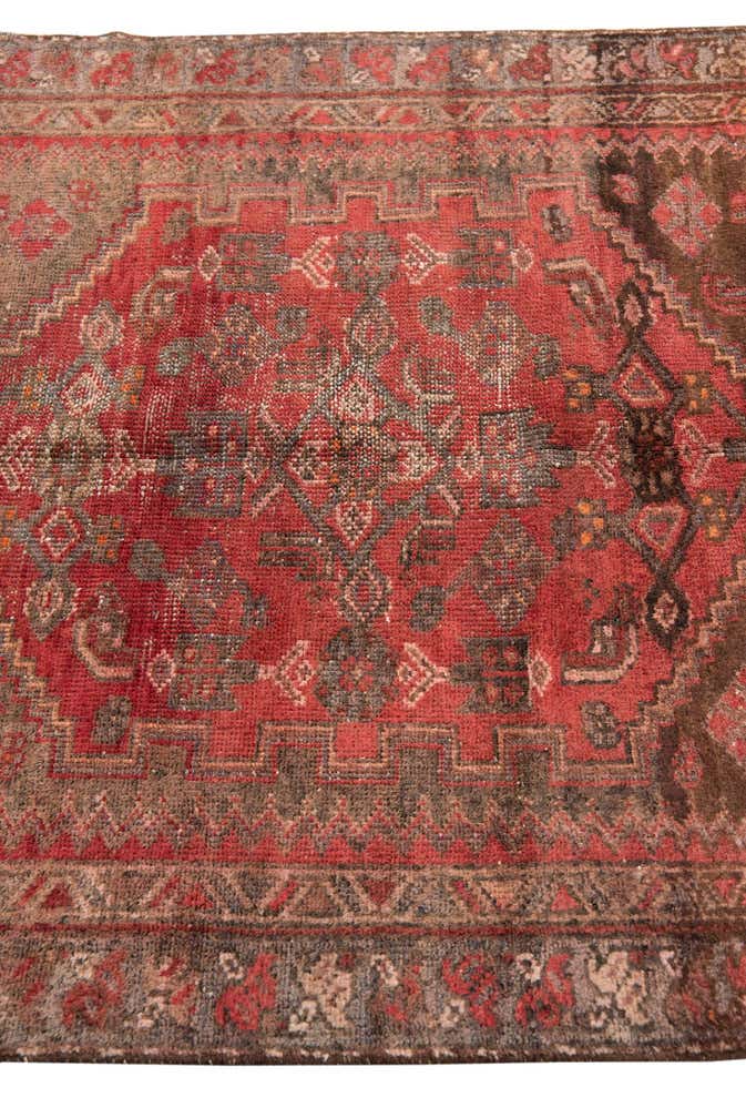 100cm x 195cm Hand Knotted Ultra Vintage Persian Wool Runner Rug