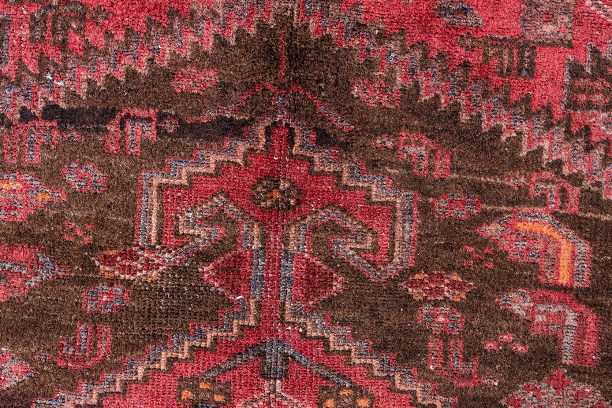 100cm x 195cm Hand Knotted Ultra Vintage Persian Wool Runner Rug