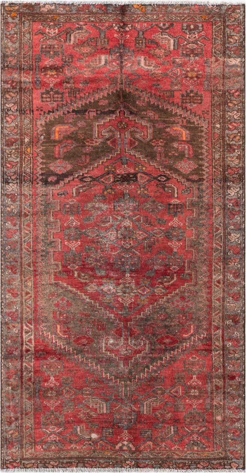 Detail image of 100cm x 195cm Hand Knotted Ultra Vintage Persian Wool Runner Rug