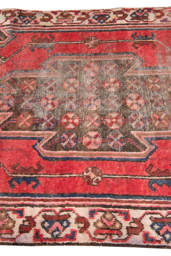 4' 3 x 7' 7 Hand Knotted Ultra Vintage Persian Wool Runner Rug