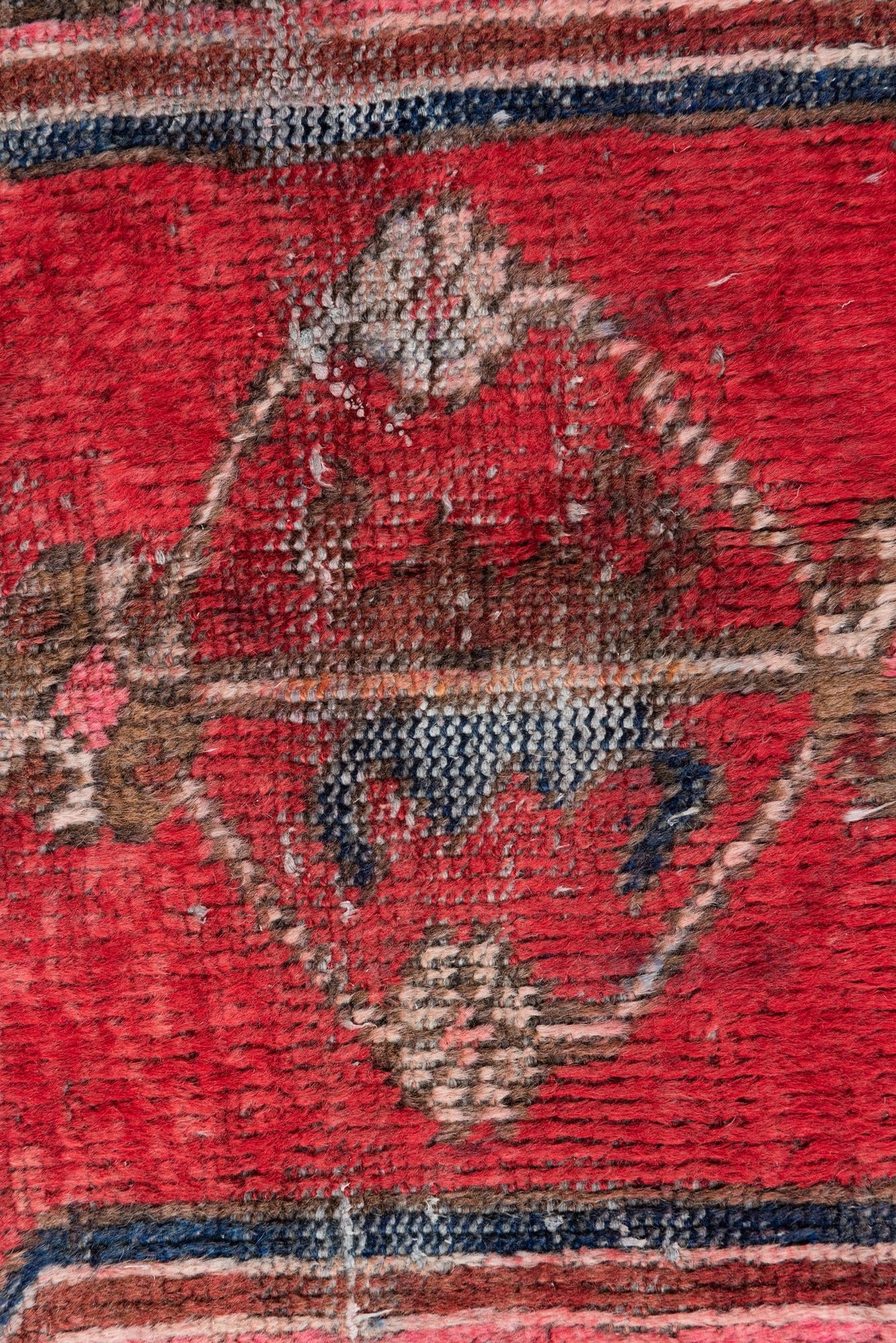 4' 3 x 7' 7 Hand Knotted Ultra Vintage Persian Wool Runner Rug