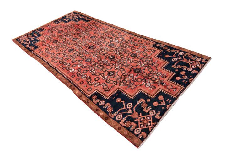 4' 1 x 8' 9 Hand Knotted Ultra Vintage Persian Wool Runner Rug