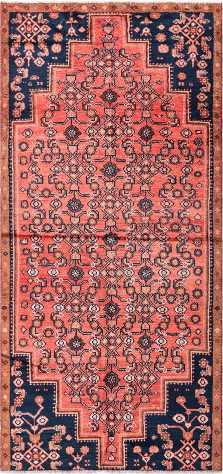 Detail image of 4' 1 x 8' 9 Hand Knotted Ultra Vintage Persian Wool Runner Rug