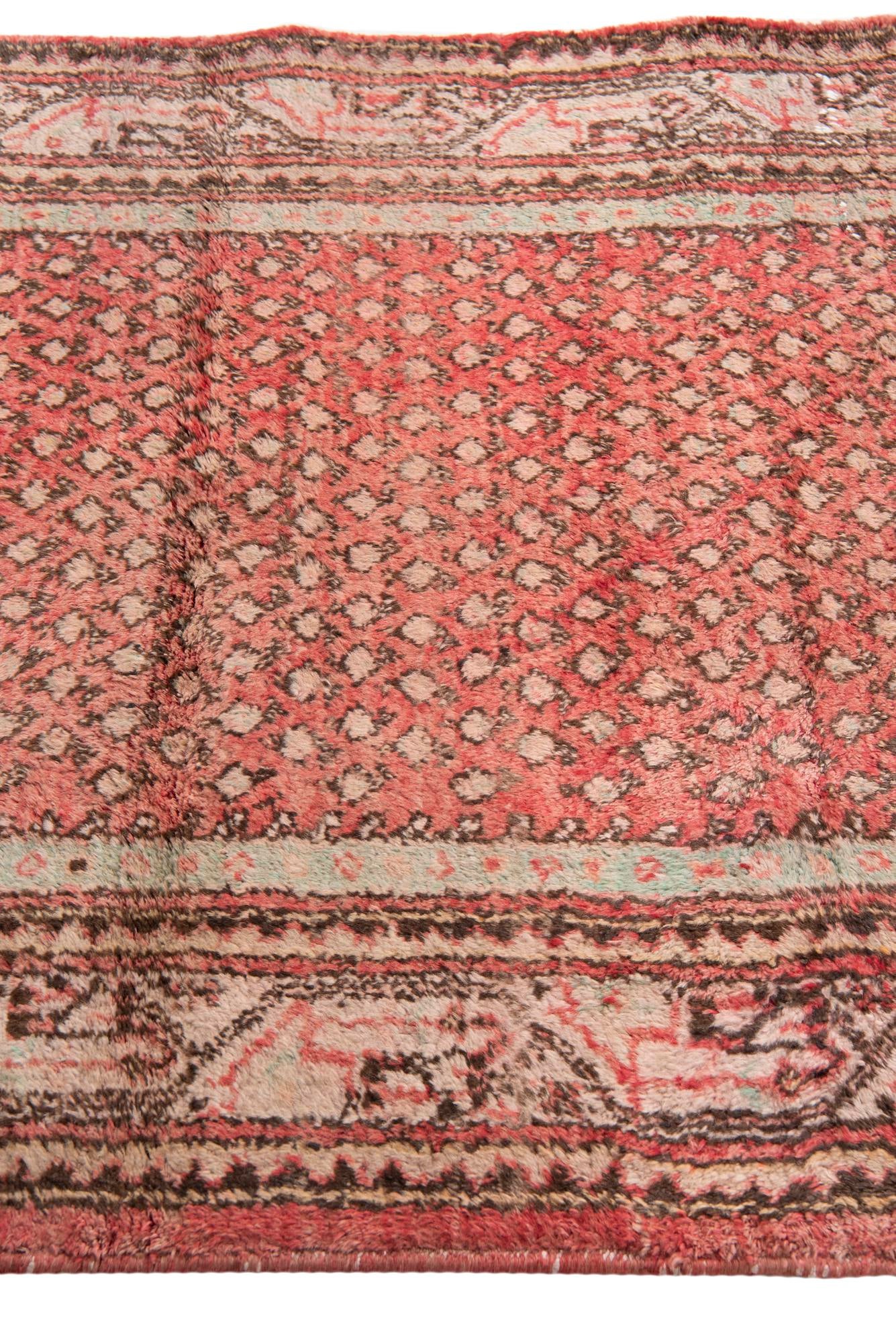 3' 10 x 9' 9 Hand Knotted Ultra Vintage Persian Wool Runner Rug