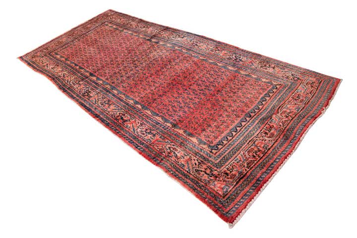 4' x 9' Hand Knotted Ultra Vintage Persian Wool Runner Rug