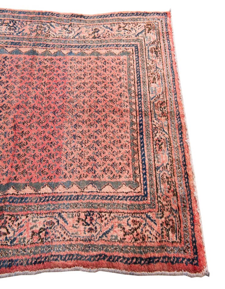 Detail image of 4' x 9'  Hand Knotted Ultra Vintage Persian Wool Runner Rug