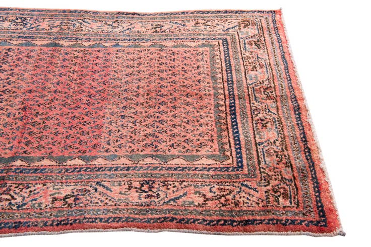 Detail image of 4' x 9' Hand Knotted Ultra Vintage Persian Wool Runner Rug