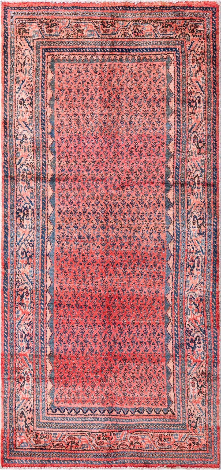 4' x 9' Hand Knotted Ultra Vintage Persian Wool Runner Rug