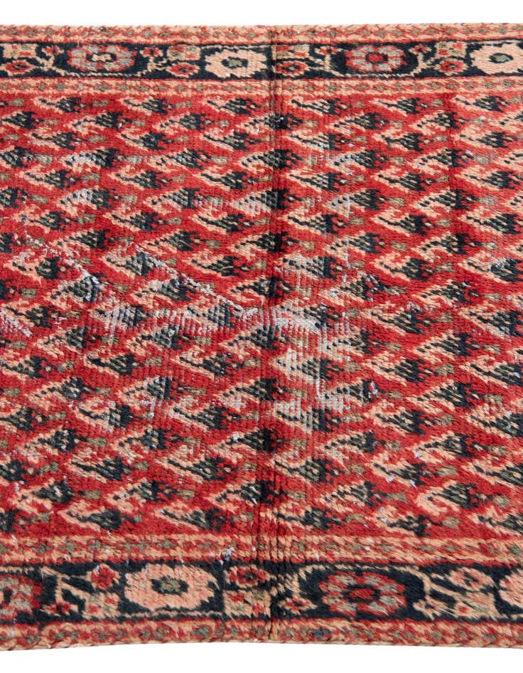 Detail image of 3' 3 x 9' 7  Hand Knotted Ultra Vintage Persian Wool Runner Rug