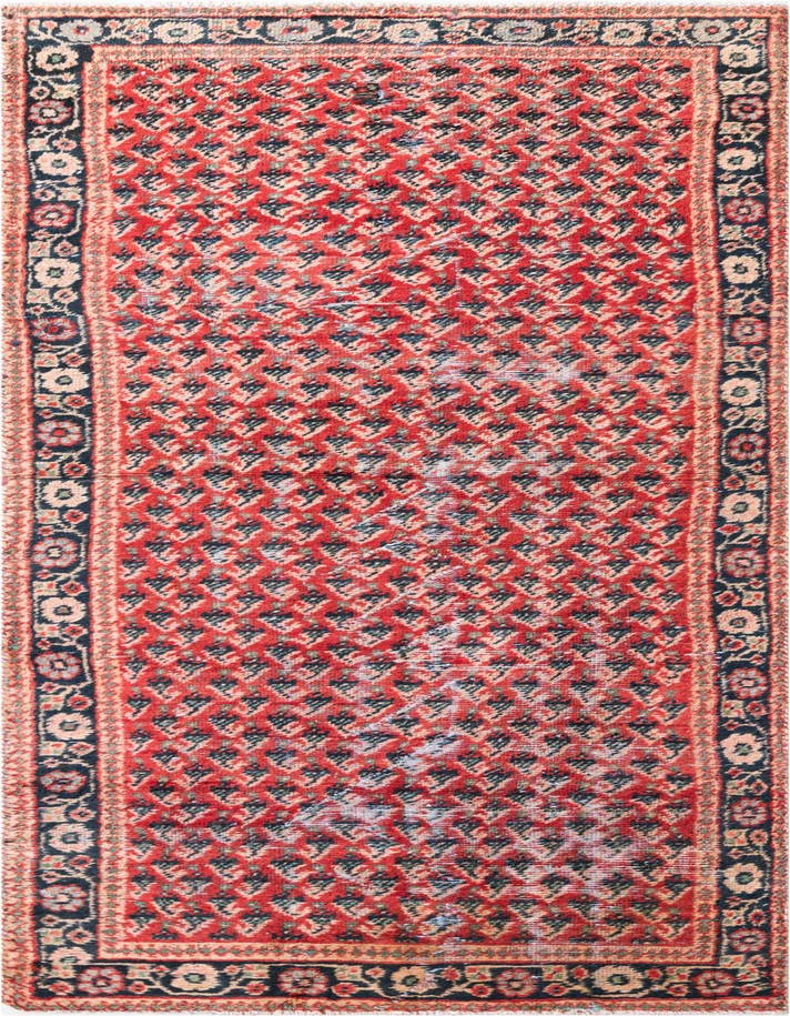 Detail image of 3' 3 x 9' 7 Hand Knotted Ultra Vintage Persian Wool Runner Rug