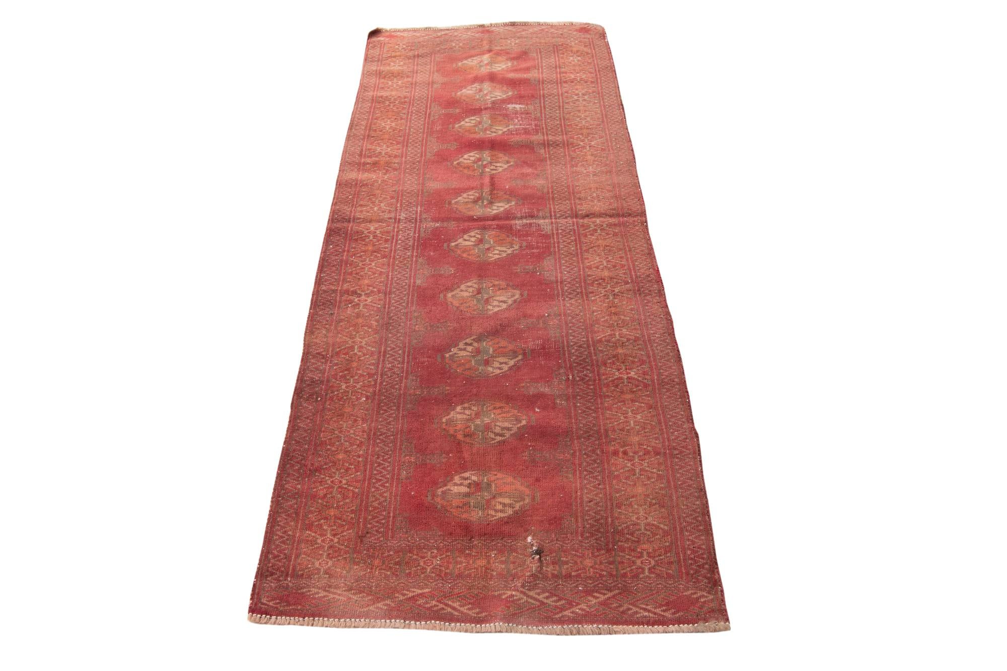 2' 10 x 7' 3 Hand Knotted Ultra Vintage Persian Wool Runner Rug