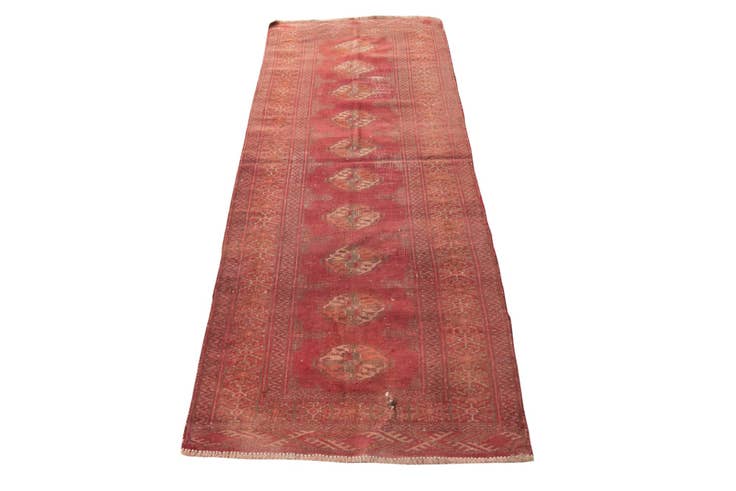 Detail image of 2' 10 x 7' 3 Hand Knotted Ultra Vintage Persian Wool Runner Rug