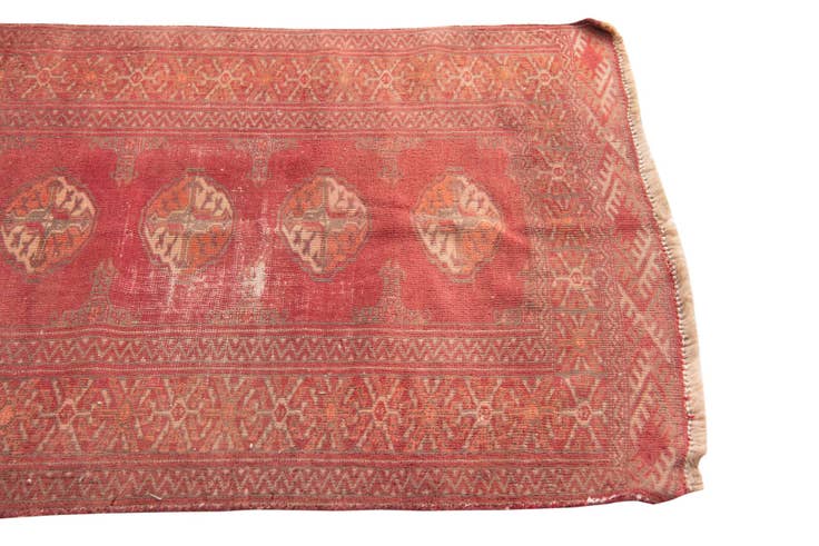 Detail image of 2' 10 x 7' 3 Hand Knotted Ultra Vintage Persian Wool Runner Rug