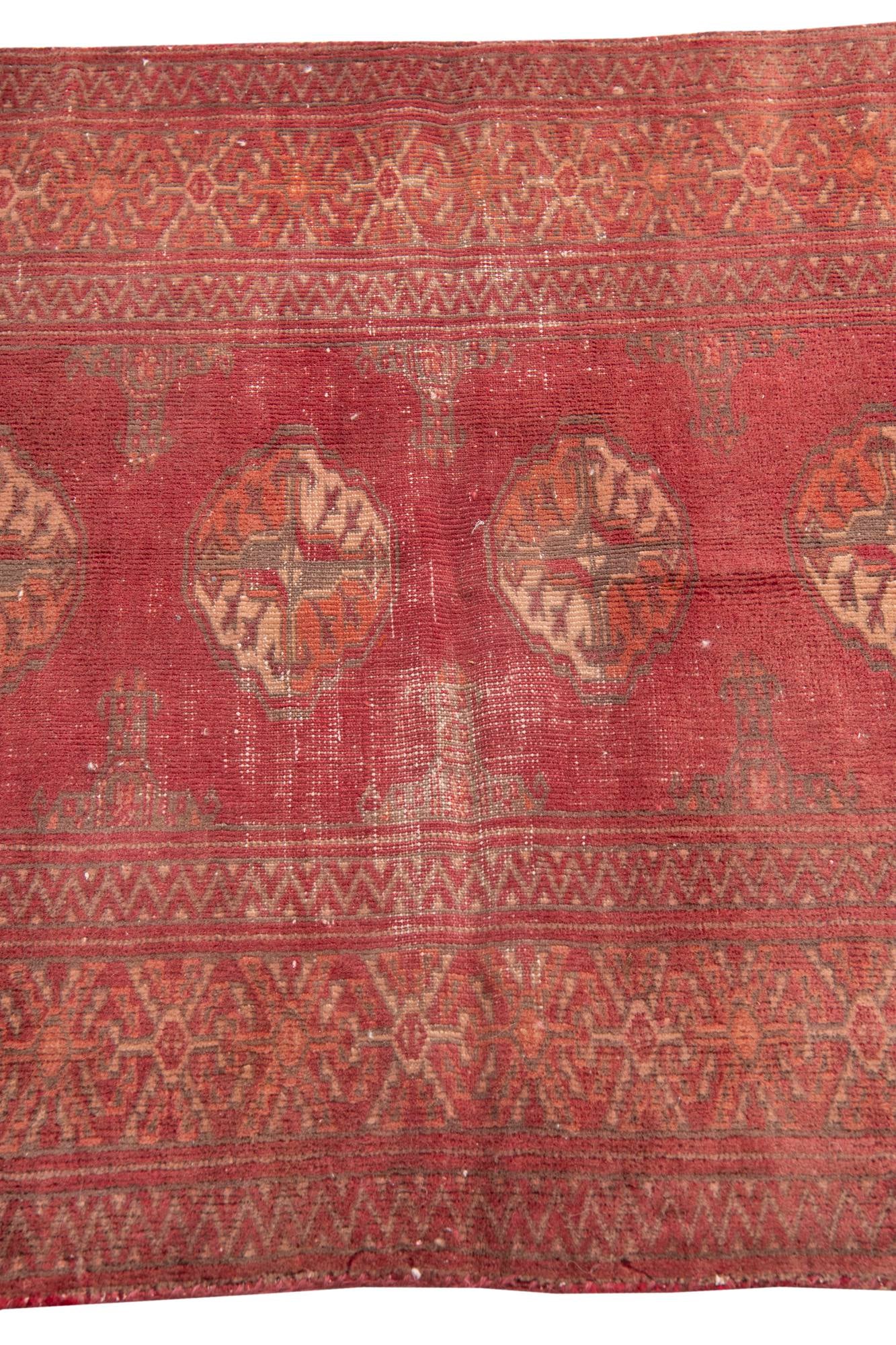 2' 10 x 7' 3 Hand Knotted Ultra Vintage Persian Wool Runner Rug
