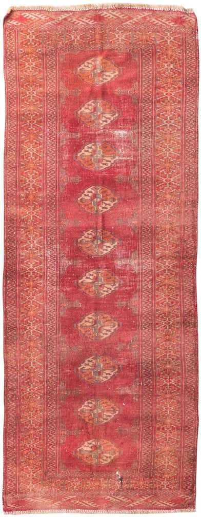 2' 10 x 7' 3 Hand Knotted Ultra Vintage Persian Wool Runner Rug
