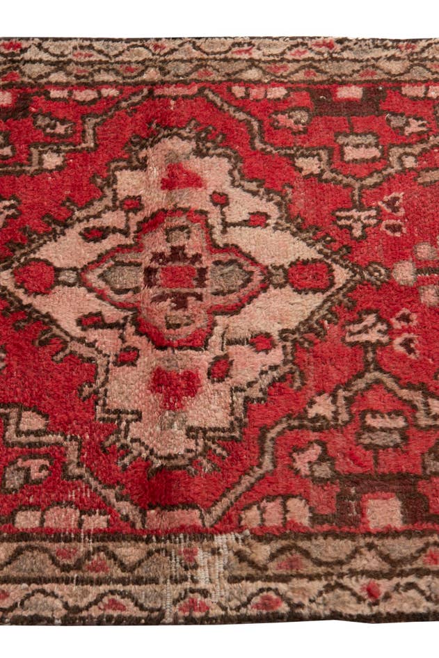 Detail image of 2' 4 x 9' Hand Knotted Ultra Vintage Persian Wool Runner Rug